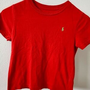 Kids Red Polo Ralph Lauren Short Sleeve Tee in Size 5T